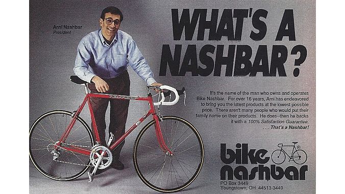 Arni Nashbar in a 1990 Bicycling magazine ad.